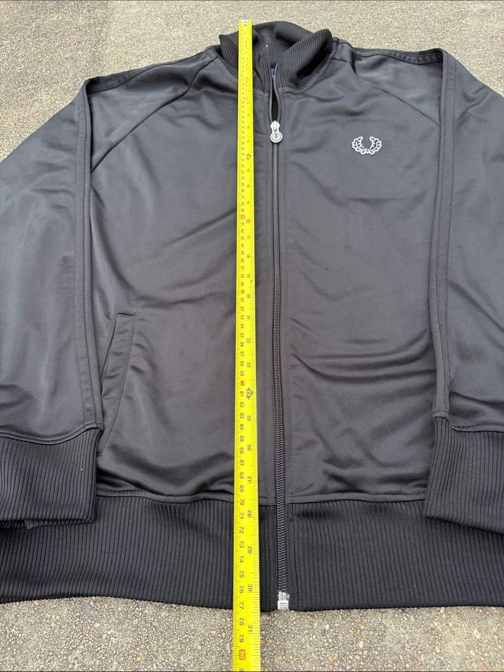 Fred Perry Black Track Jacket - Picture 5 of 8